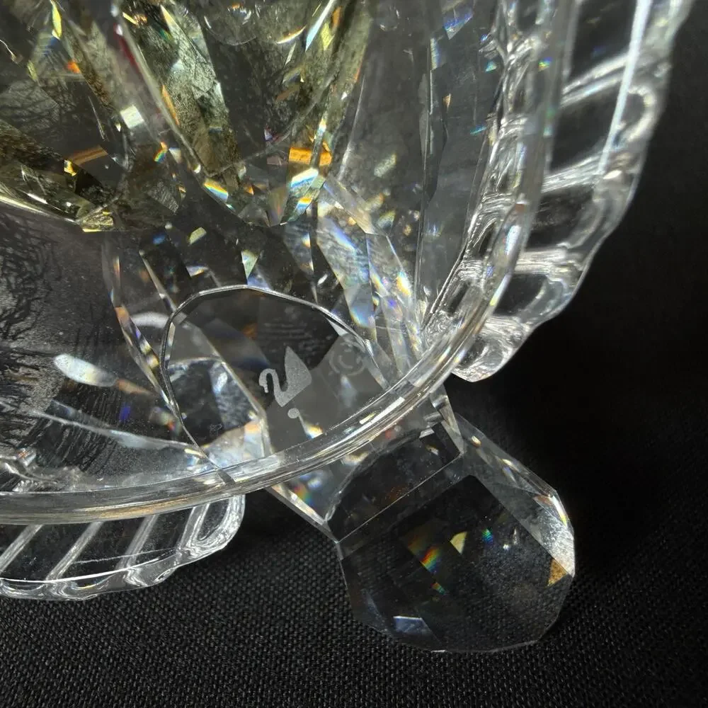 Vintage SWAROVSKI SWAN FAMILY Crystal glass figurine 2.5